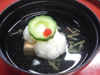 卵豆腐と鱧のお吸物
